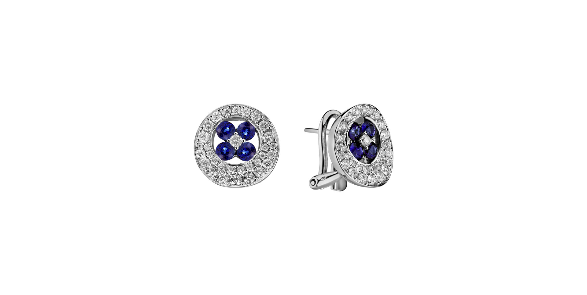 Diamond earrings and Sapphire Genesis