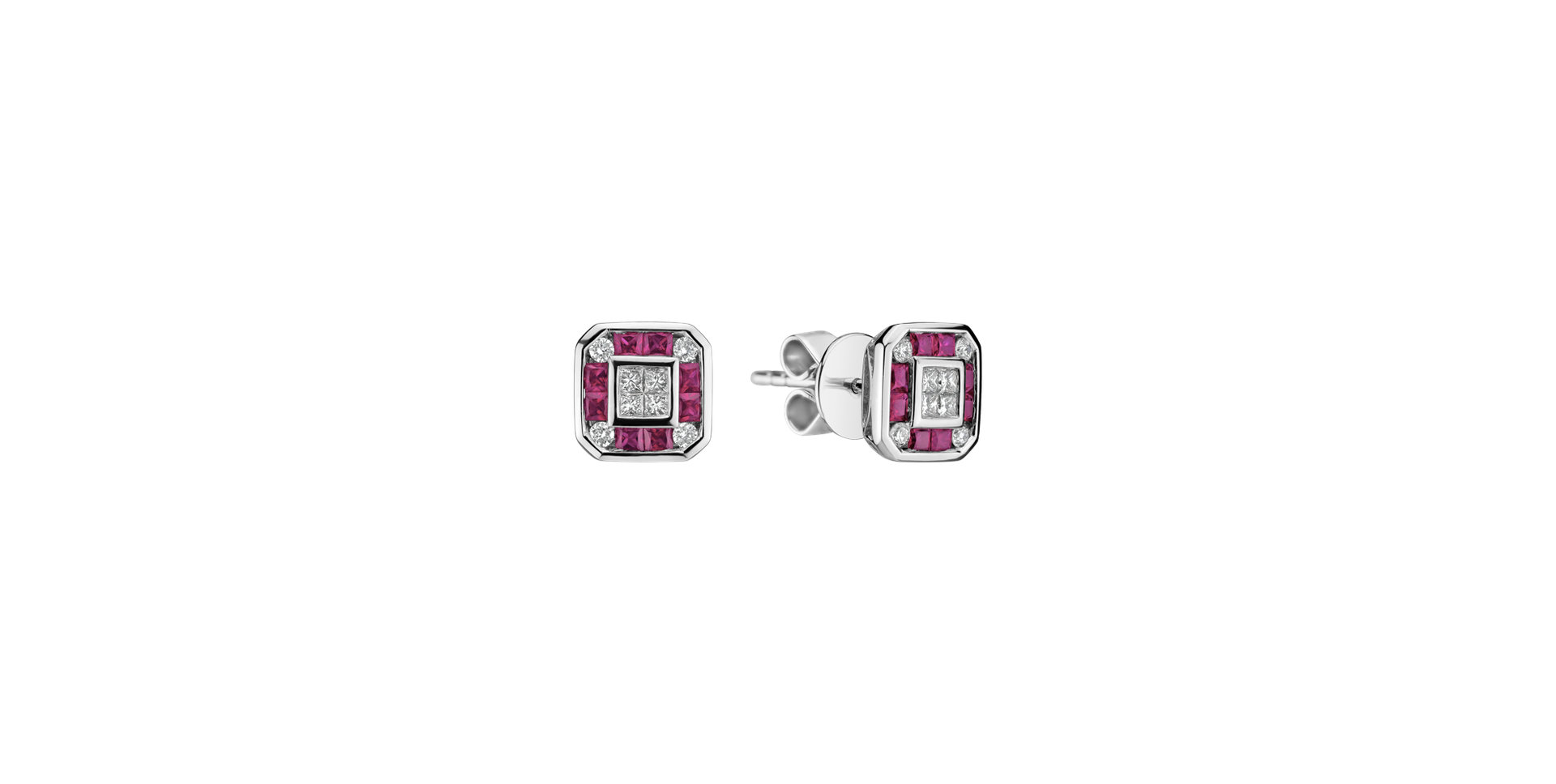 Diamond earrings and Ruby Anna