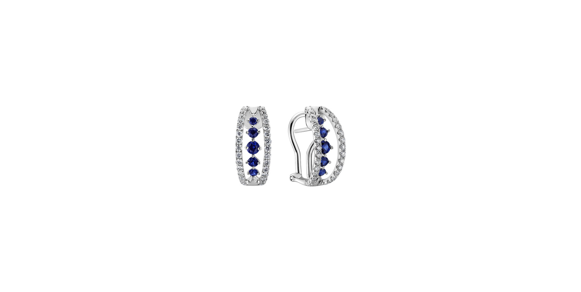 Diamond earrings and Sapphire Twilight Symphony