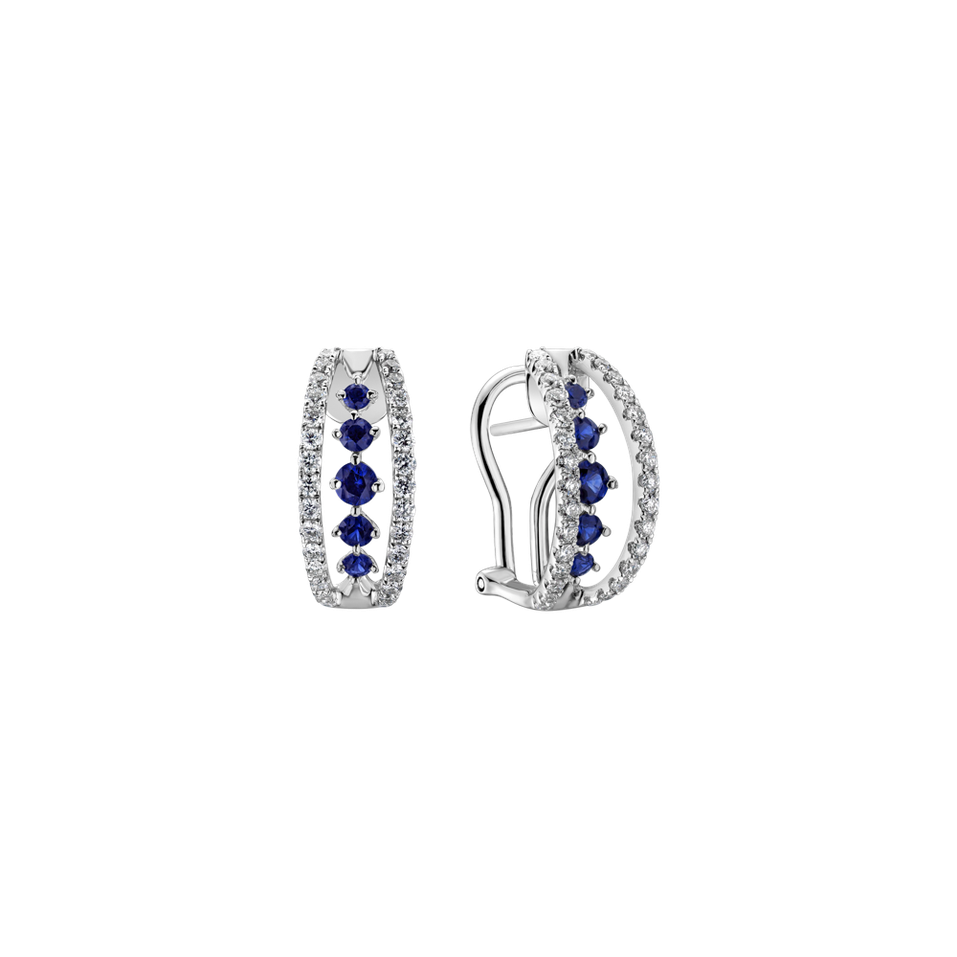 Diamond earrings and Sapphire Twilight Symphony