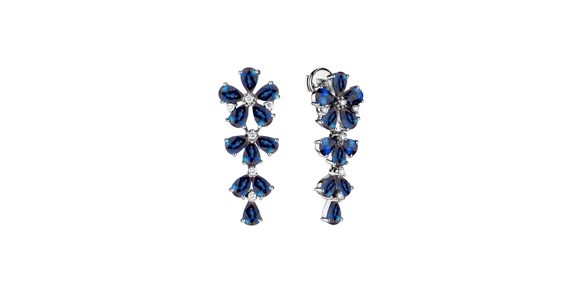 Diamond earrings and Sapphire Witching Scarlett