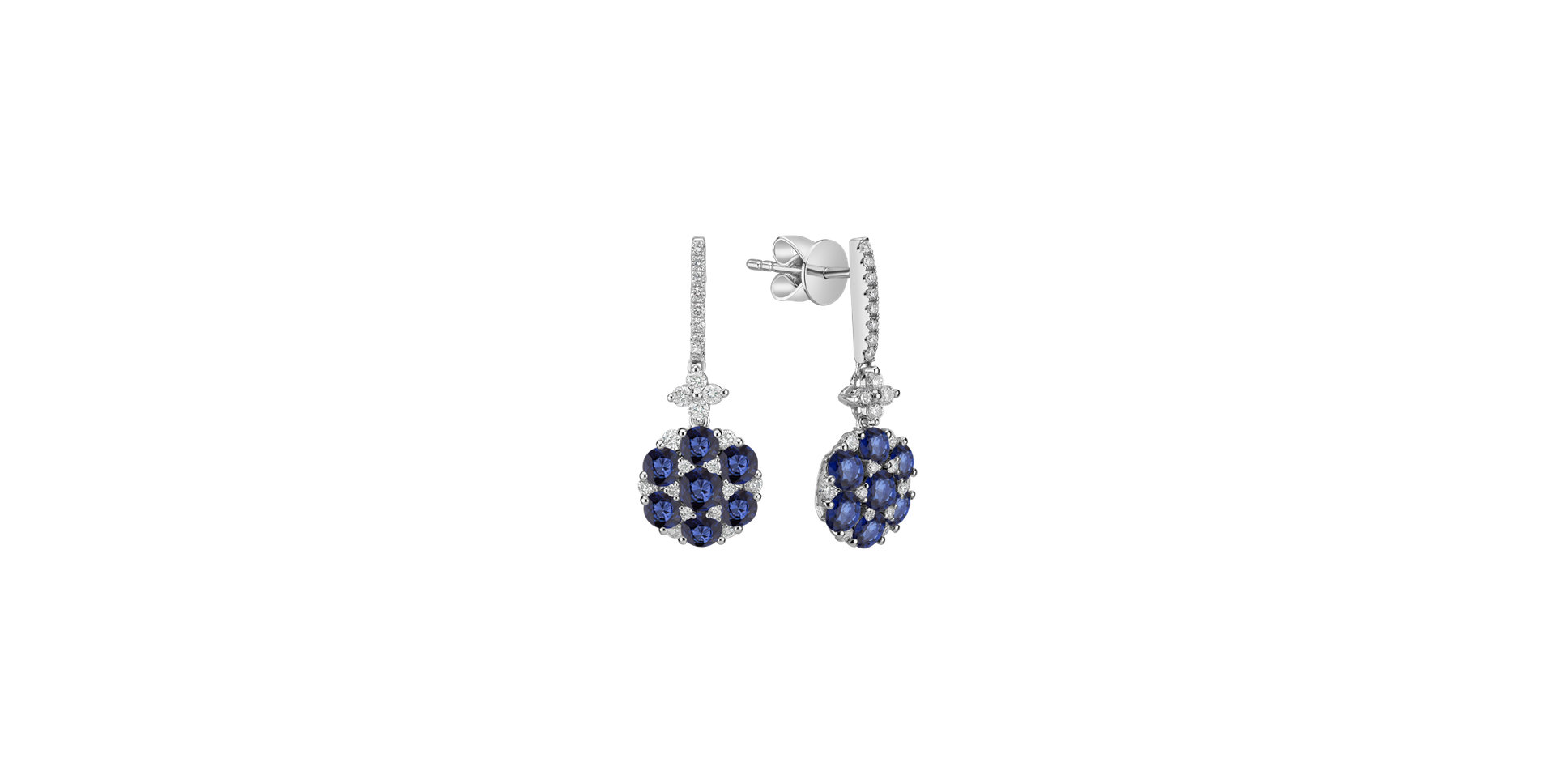 Diamond earrings and Sapphire Latonya