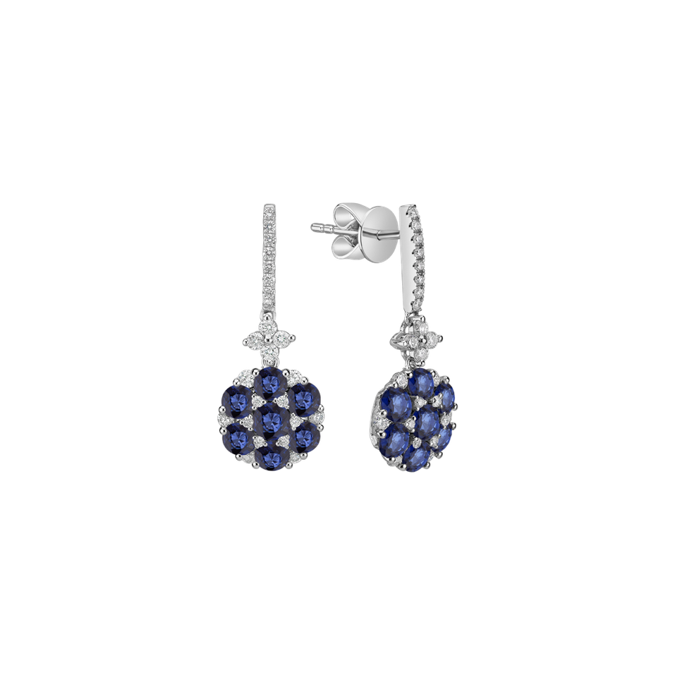 Diamond earrings and Sapphire Latonya