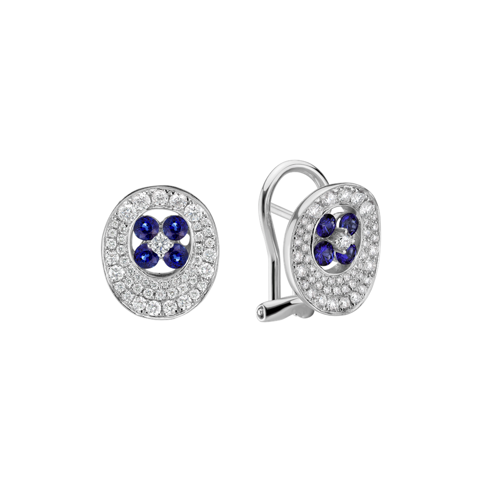 Diamond earrings and Sapphire Tatjana