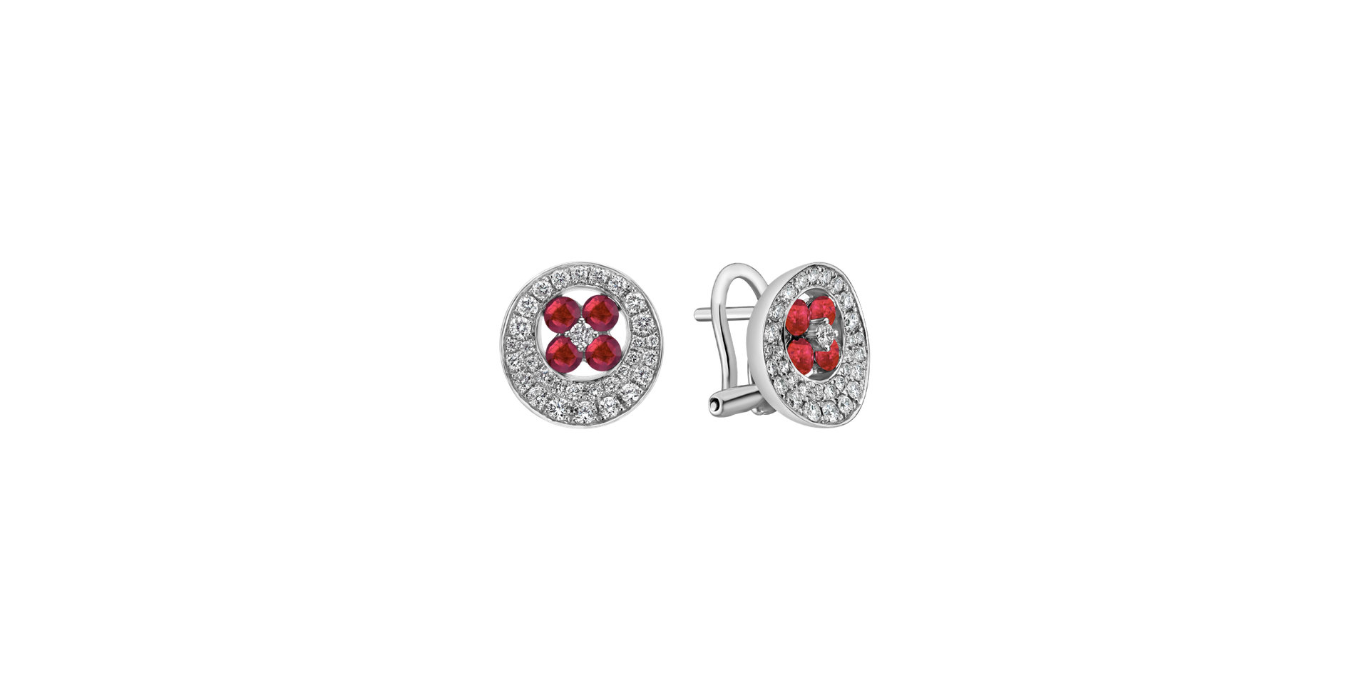 Diamond earrings and Ruby Tatjana