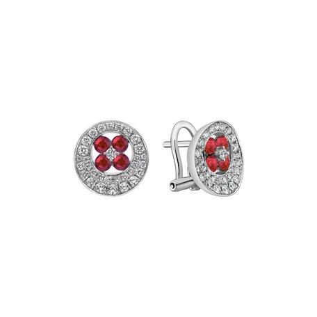 Diamond earrings and Ruby Tatjana