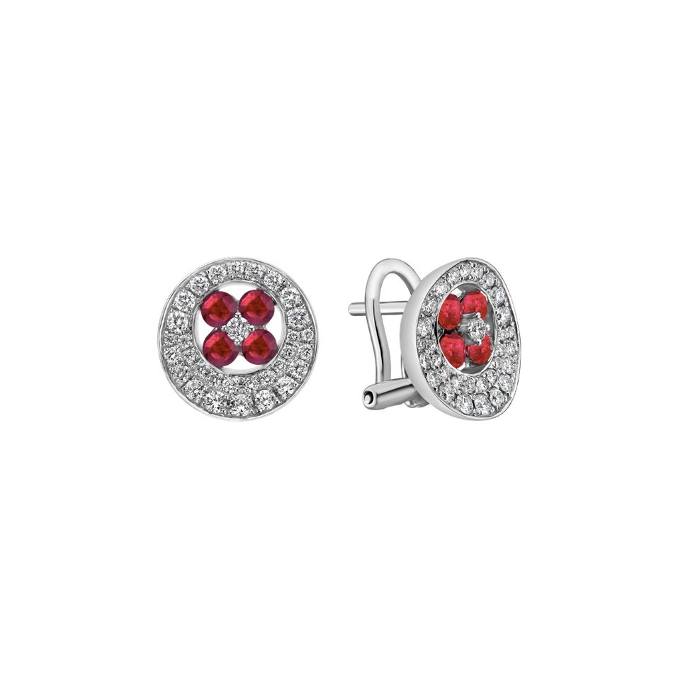 Diamond earrings and Ruby Tatjana