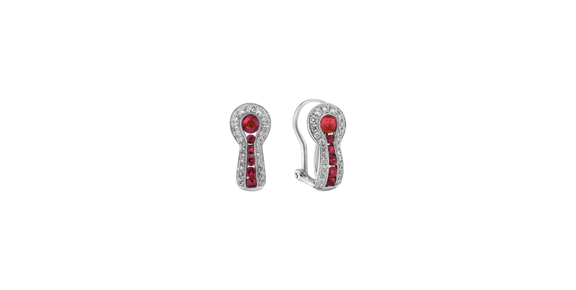 Diamond earrings and Ruby Dark Bella