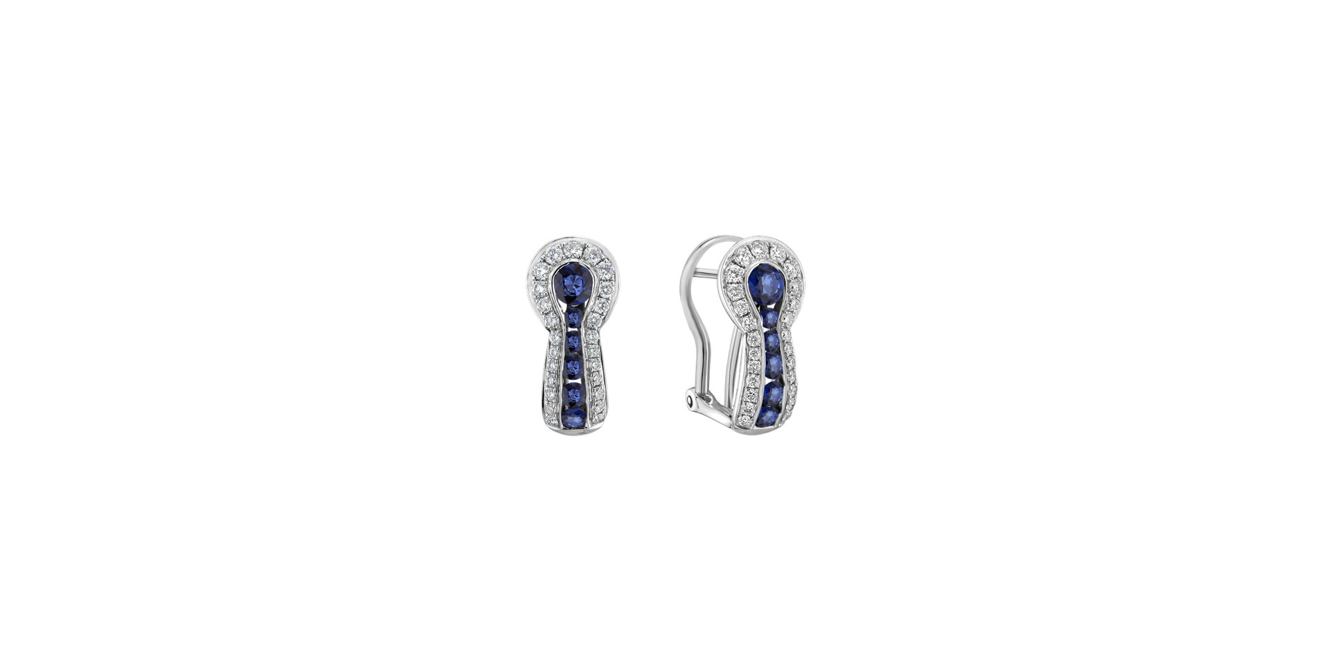 Diamond earrings and Sapphire Dark Bella