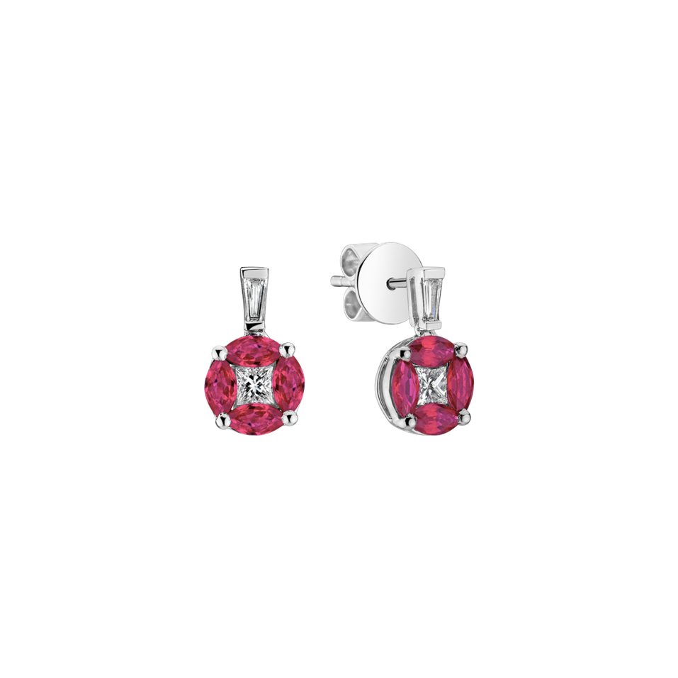 Diamond earrings and Ruby Rio De Janeiro