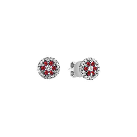 Diamond earrings and Ruby Kimba