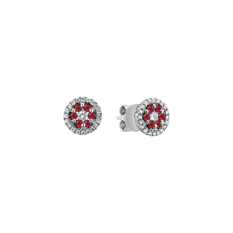 Diamond earrings and Ruby Kimba