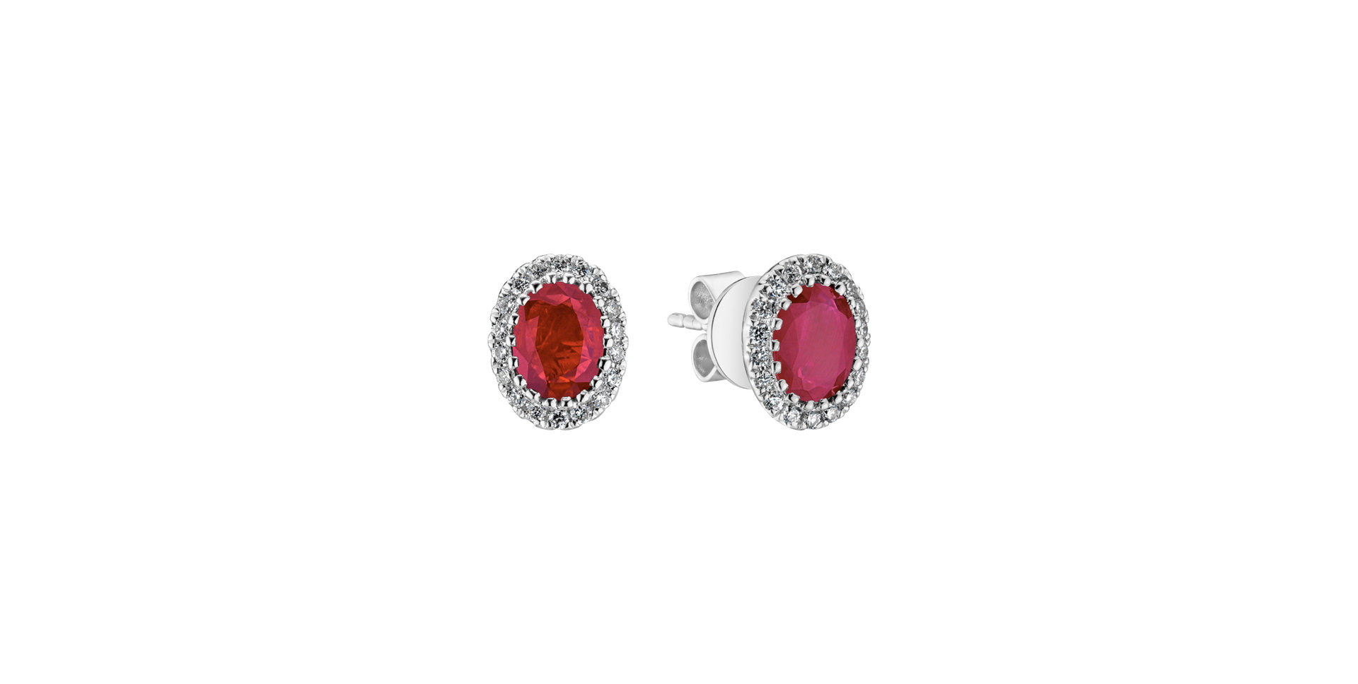 Diamond earrings with Ruby La Scala