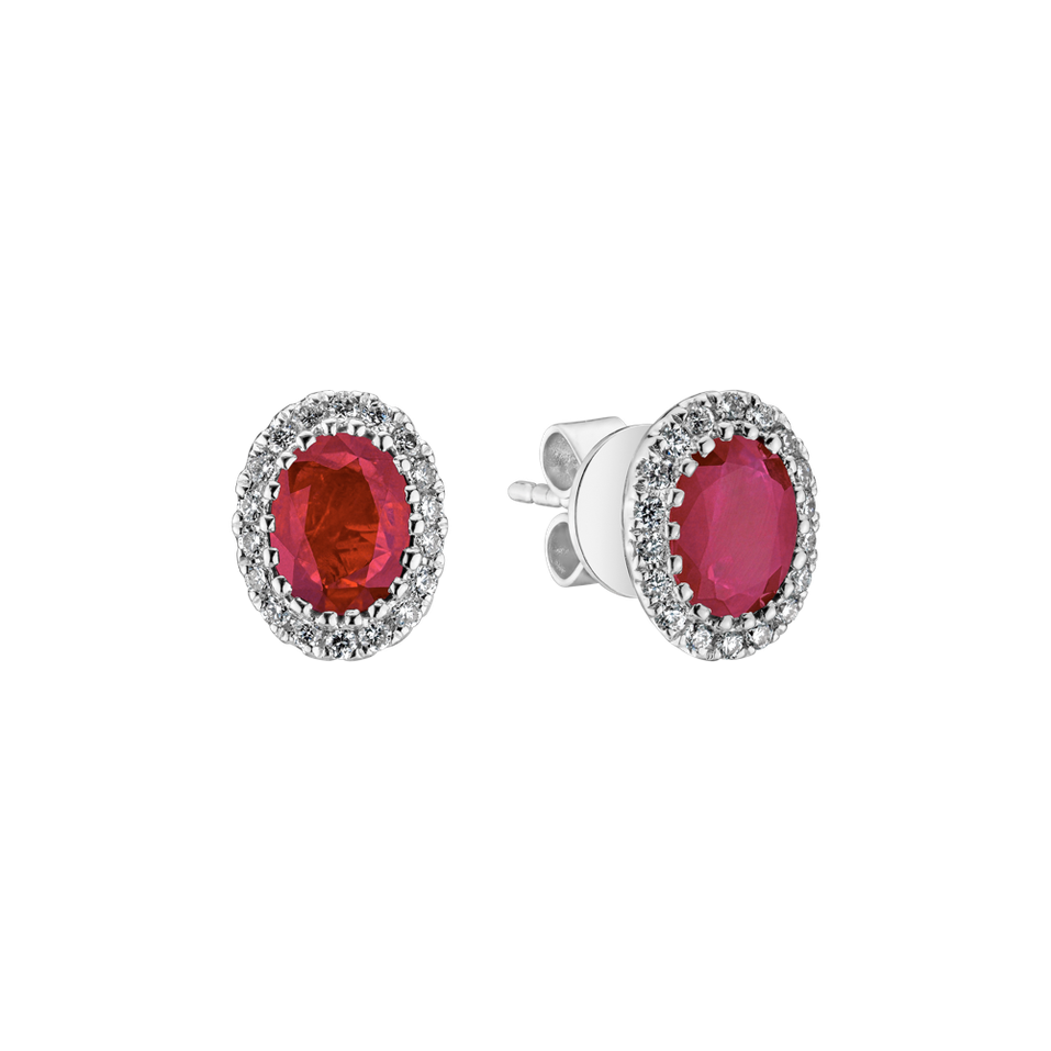 Diamond earrings with Ruby La Scala