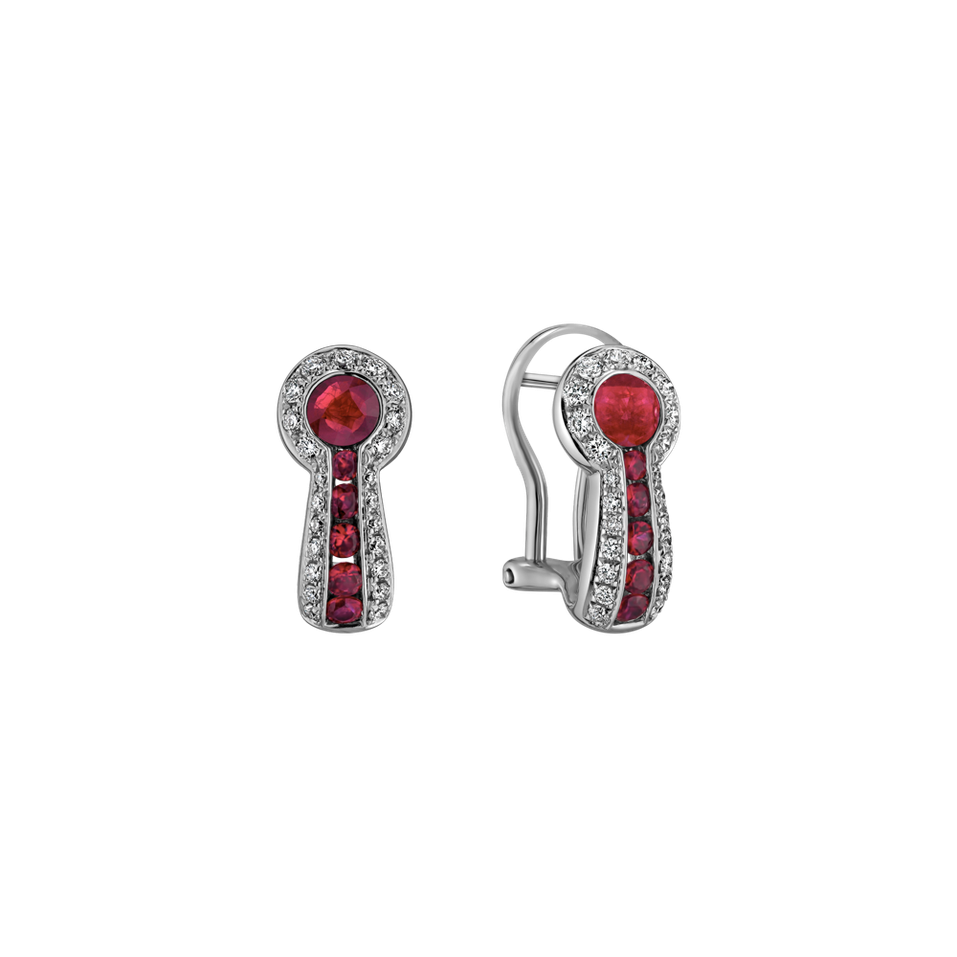 Diamond earrings with Ruby Kayden