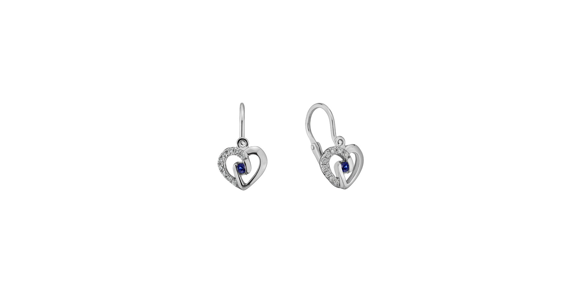 Children's diamond earrings with Sapphire Charming Darling