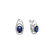 Diamond earrings with Sapphire Deep Blue3