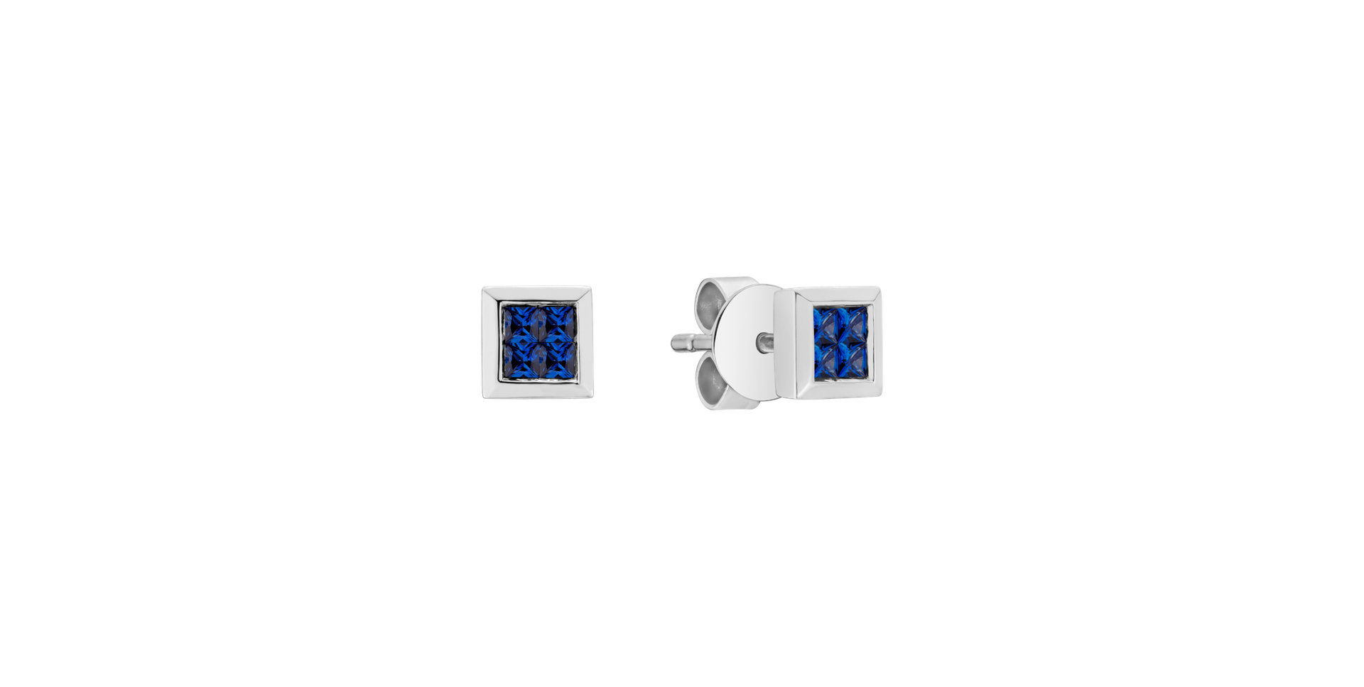 Earrings with Sapphire Midnight Embrance