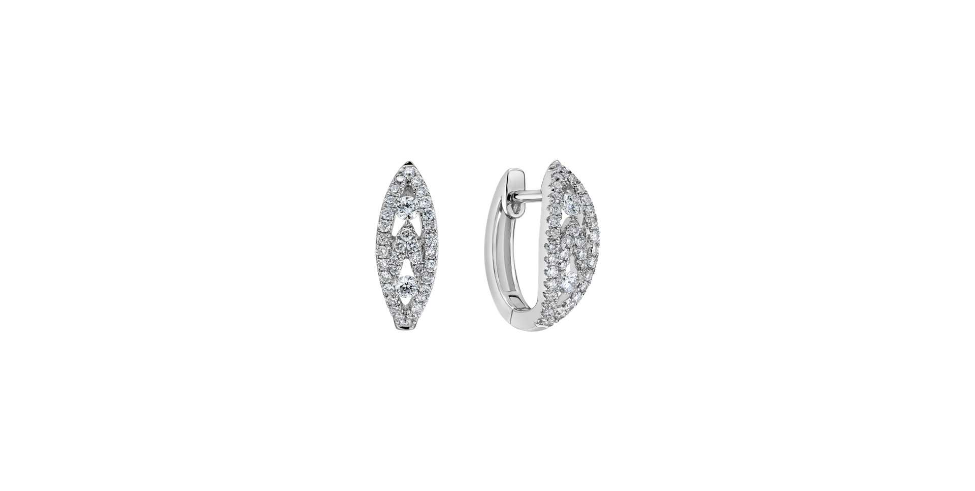 Diamond earrings Leaf of Light