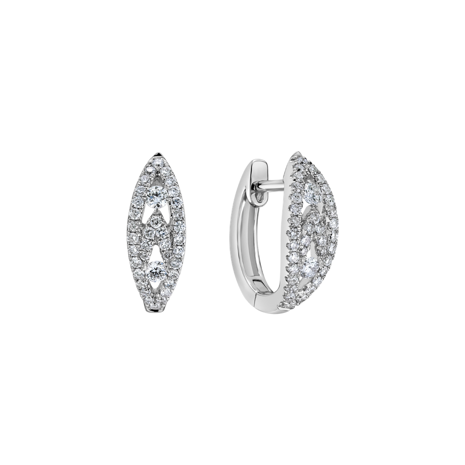 Diamond earrings Leaf of Light