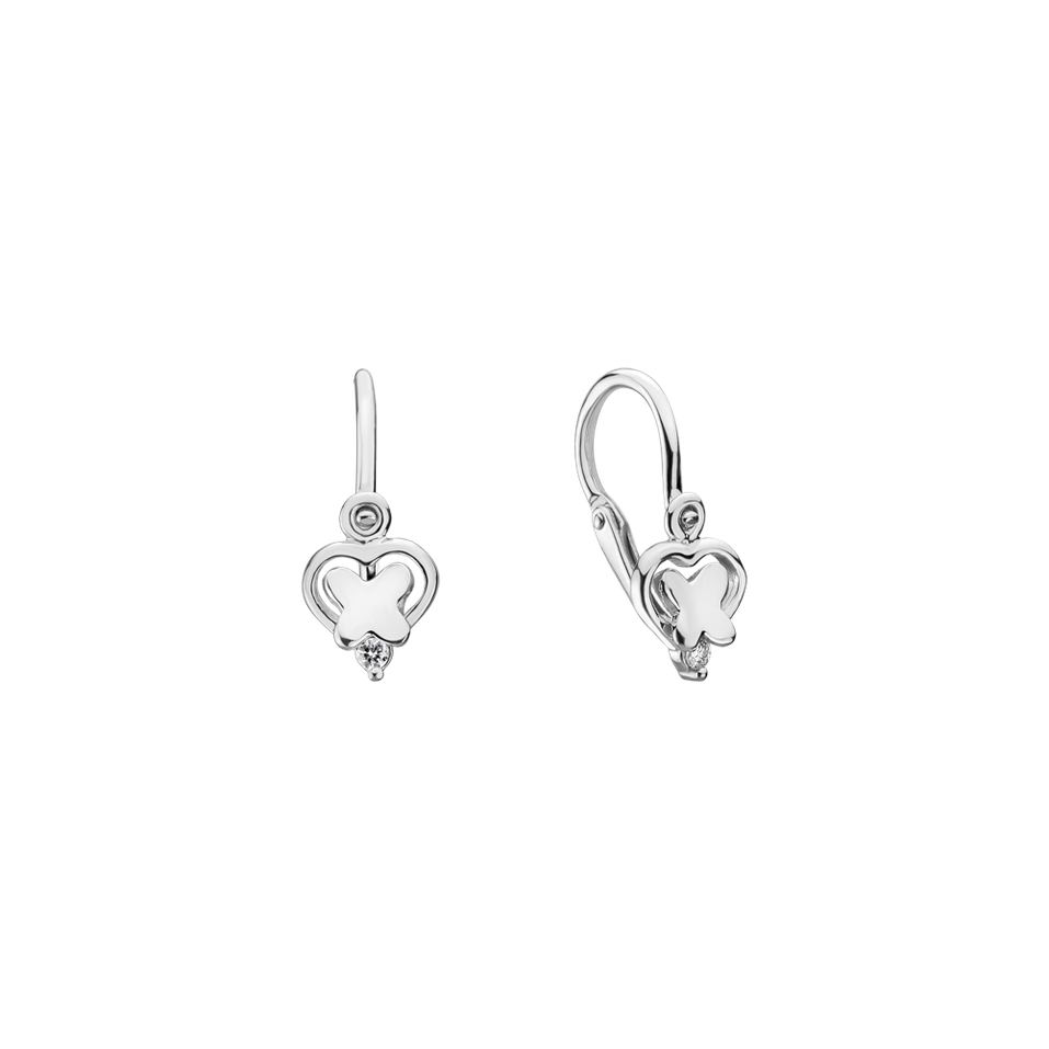 Children's diamond earrings Butterfly Harmony