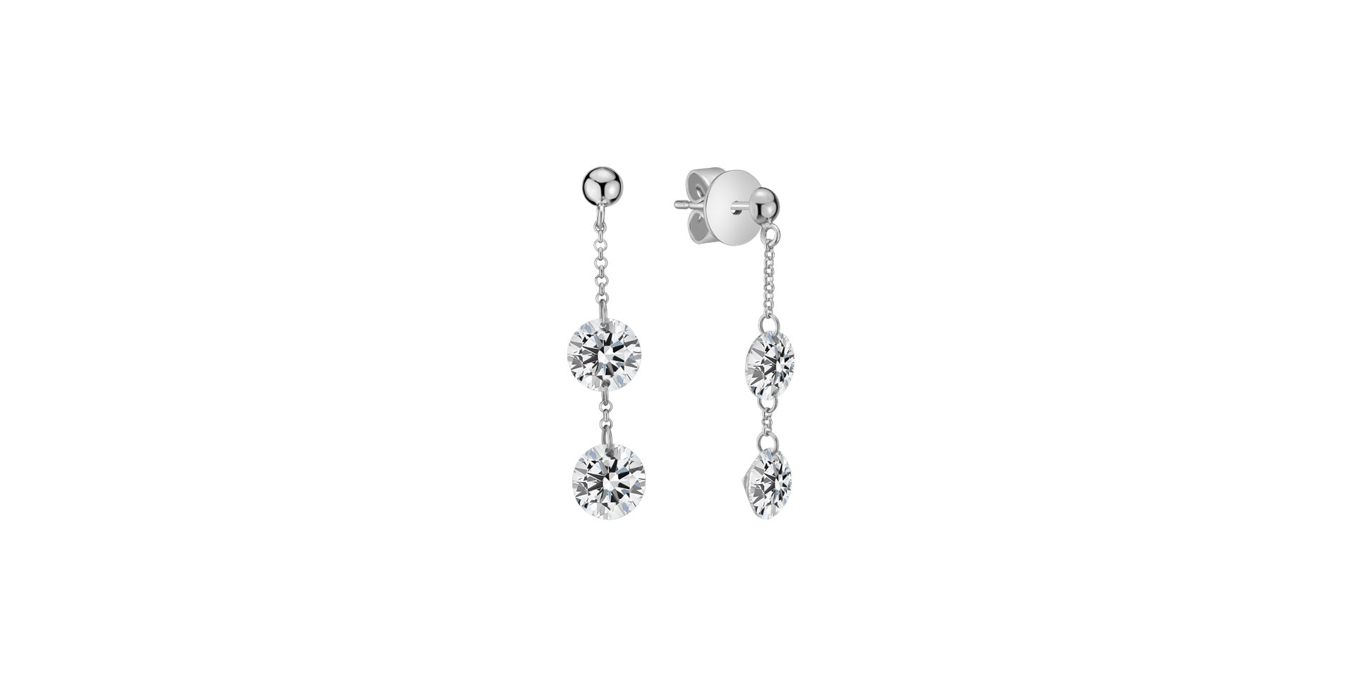 Diamond earrings Moonlight Waterfall