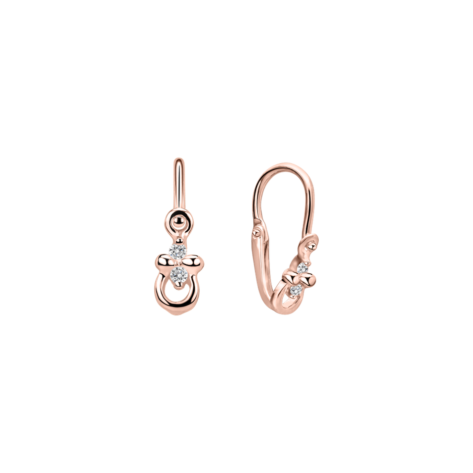 Children's diamond earrings Bee