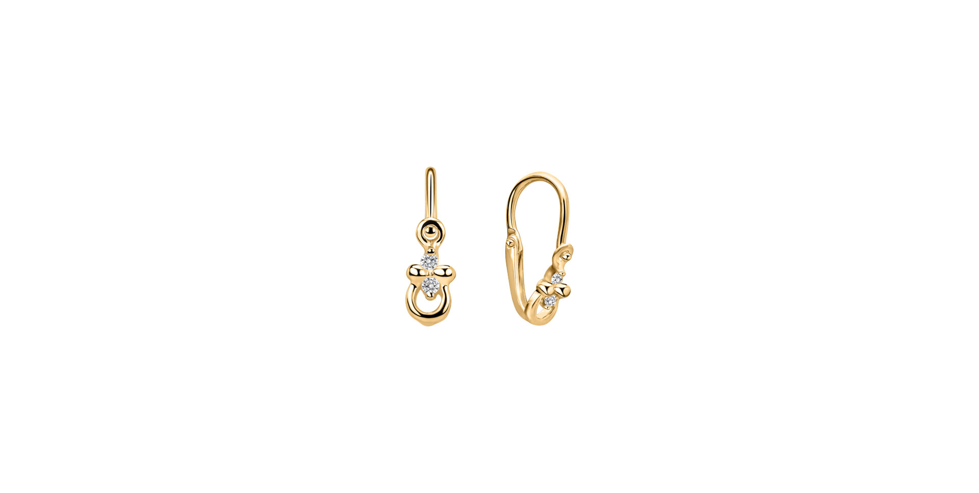 Children's diamond earrings Bee