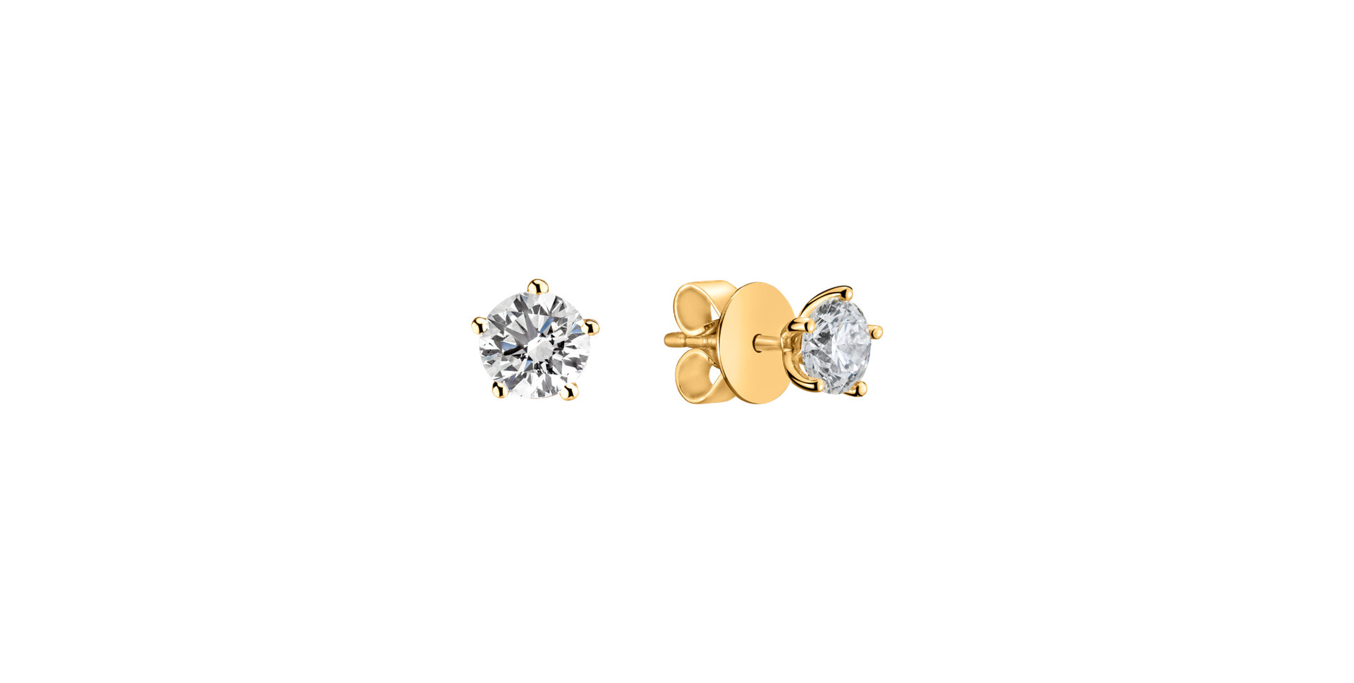 14ct yellow gold diamond earrings Star Secret