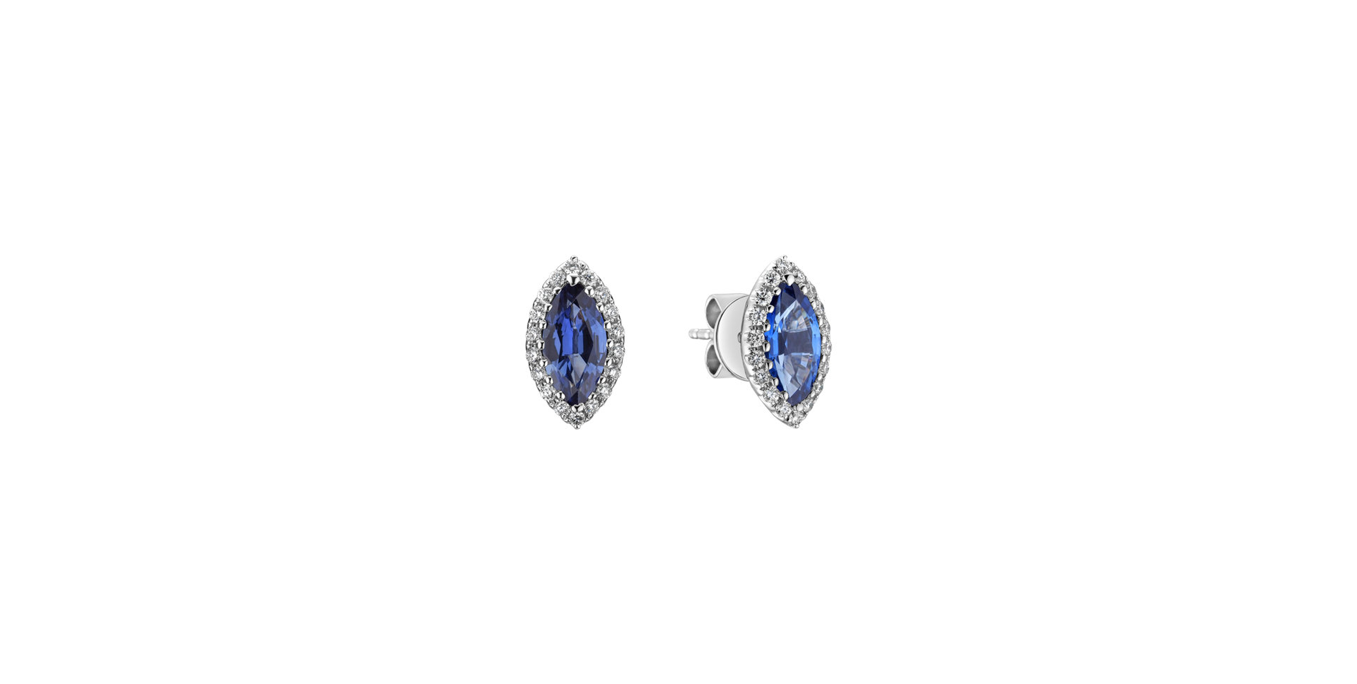 Diamond earrings with Sapphire Majesty Desire