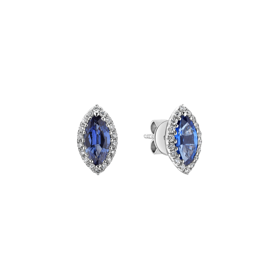 Diamond earrings with Sapphire Majesty Desire