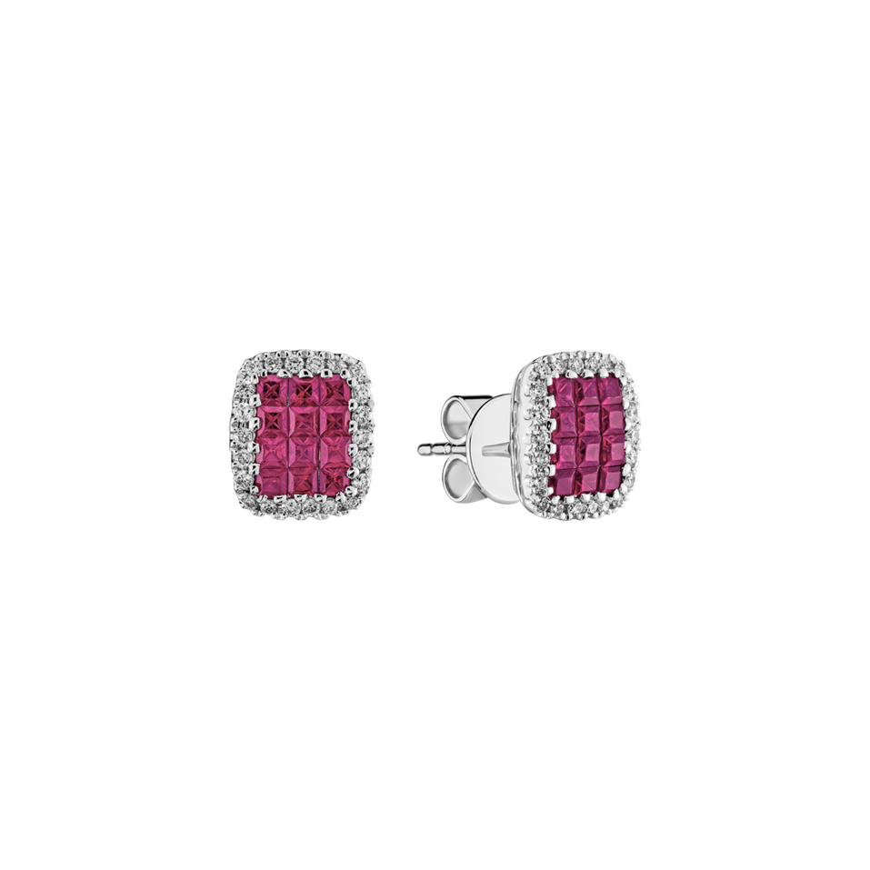 Diamond earrings and Ruby Arenase