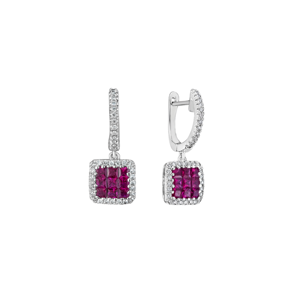 Diamond earrings with Ruby Evaren