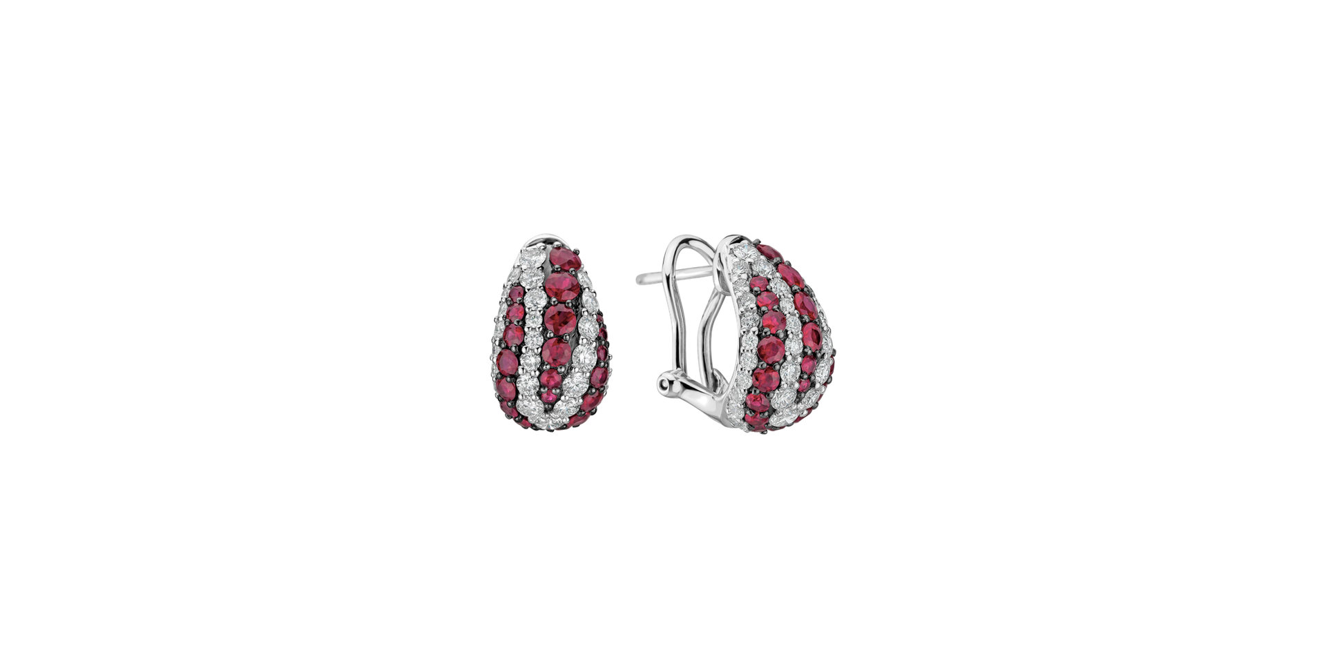 Diamond earrings and Ruby Maroon Majesty
