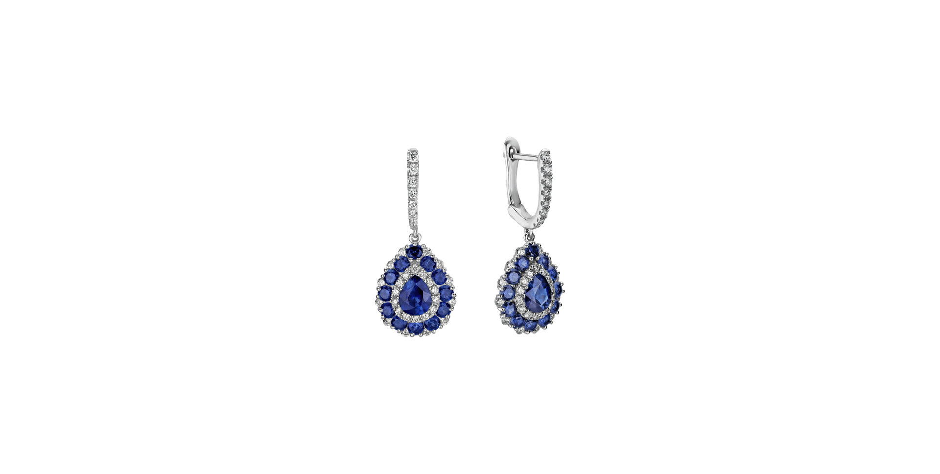 Diamond earrings and Sapphire Silver Town
