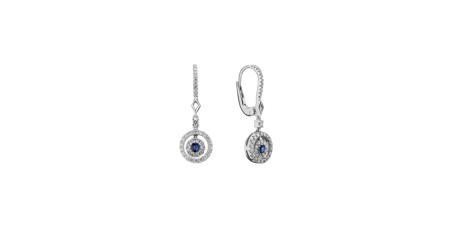 Diamond earrings with Sapphire Rose Hope