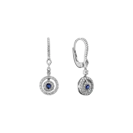 Diamond earrings with Sapphire Rose Hope