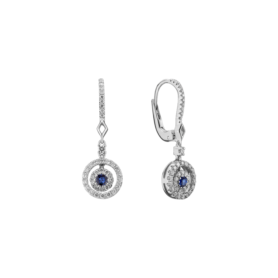 Diamond earrings with Sapphire Rose Hope