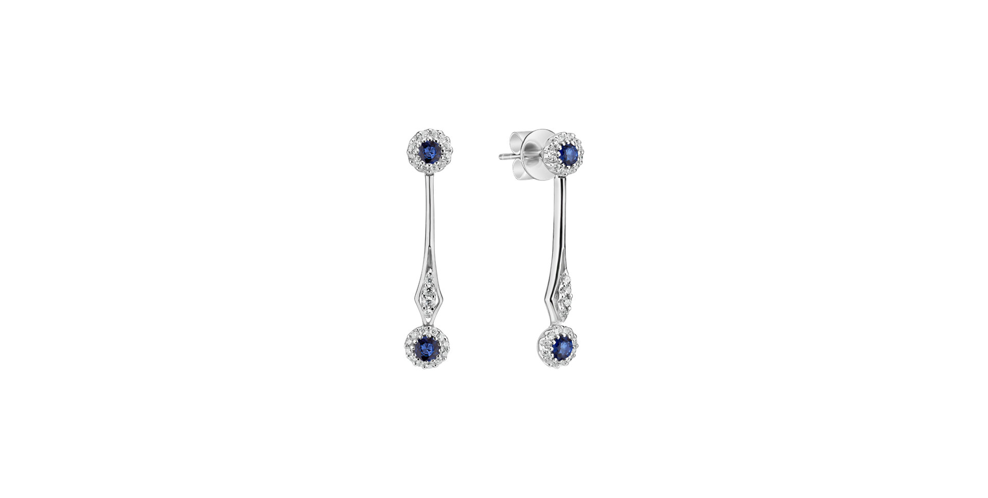 Diamond earrings and Sapphire Aubree