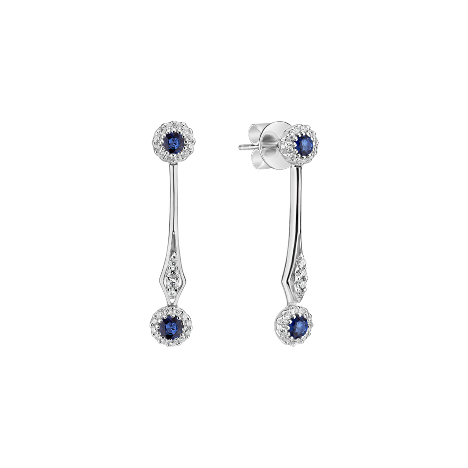 Diamond earrings and Sapphire Aubree
