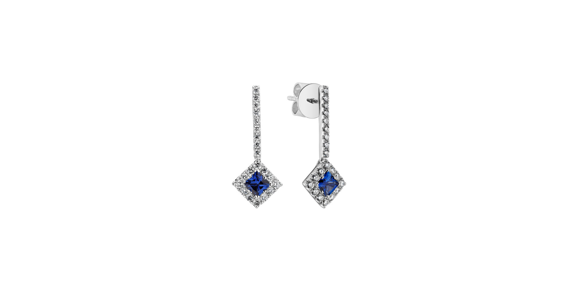 Diamond earrings with Sapphire Miracle Realm