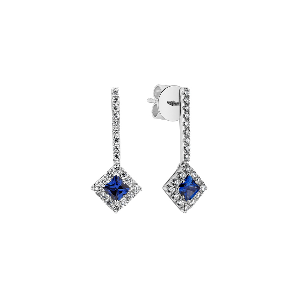 Diamond earrings with Sapphire Miracle Realm