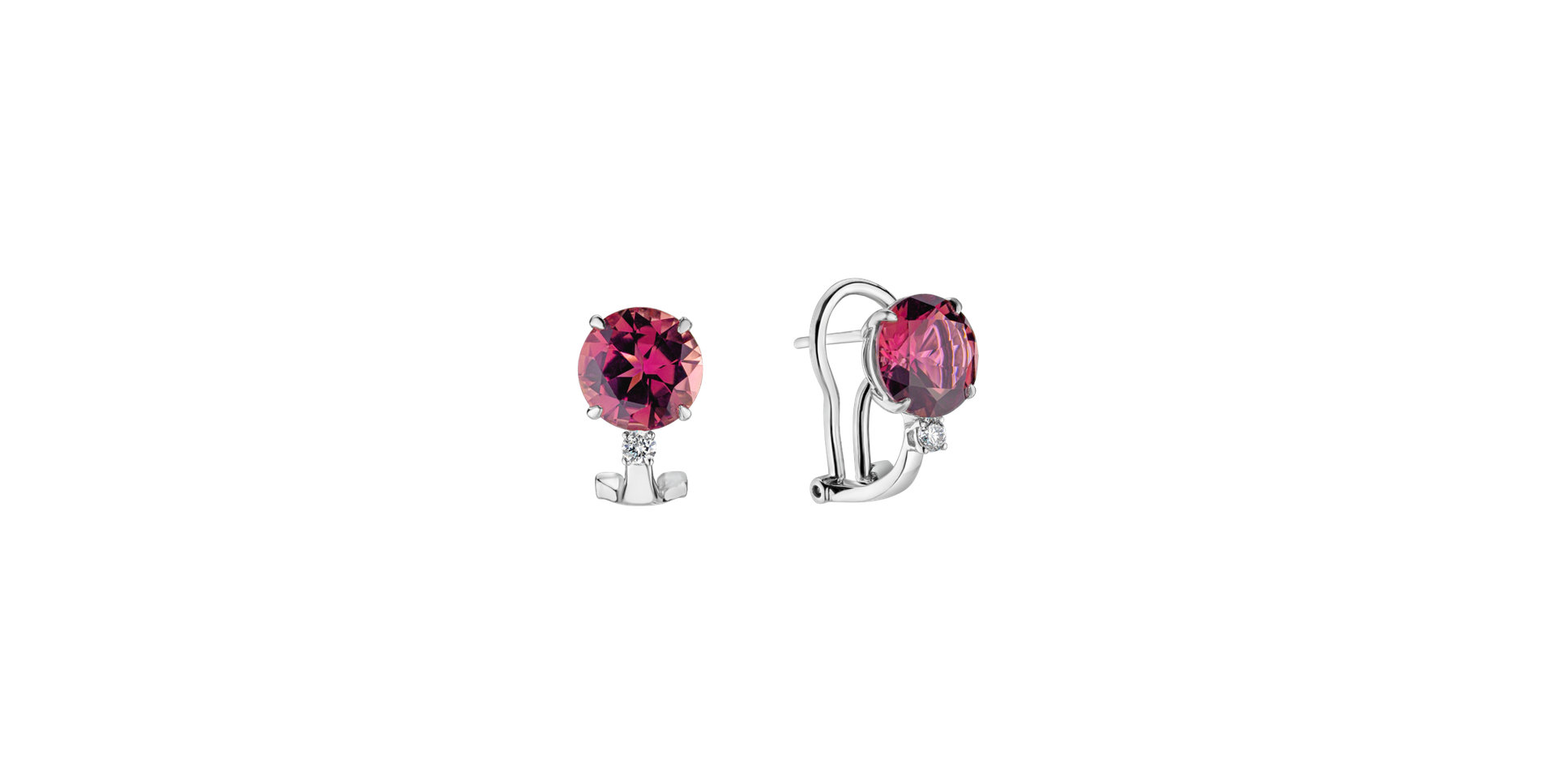 Diamond earrings with Tourmaline Molly
