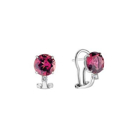Diamond earrings with Tourmaline Molly