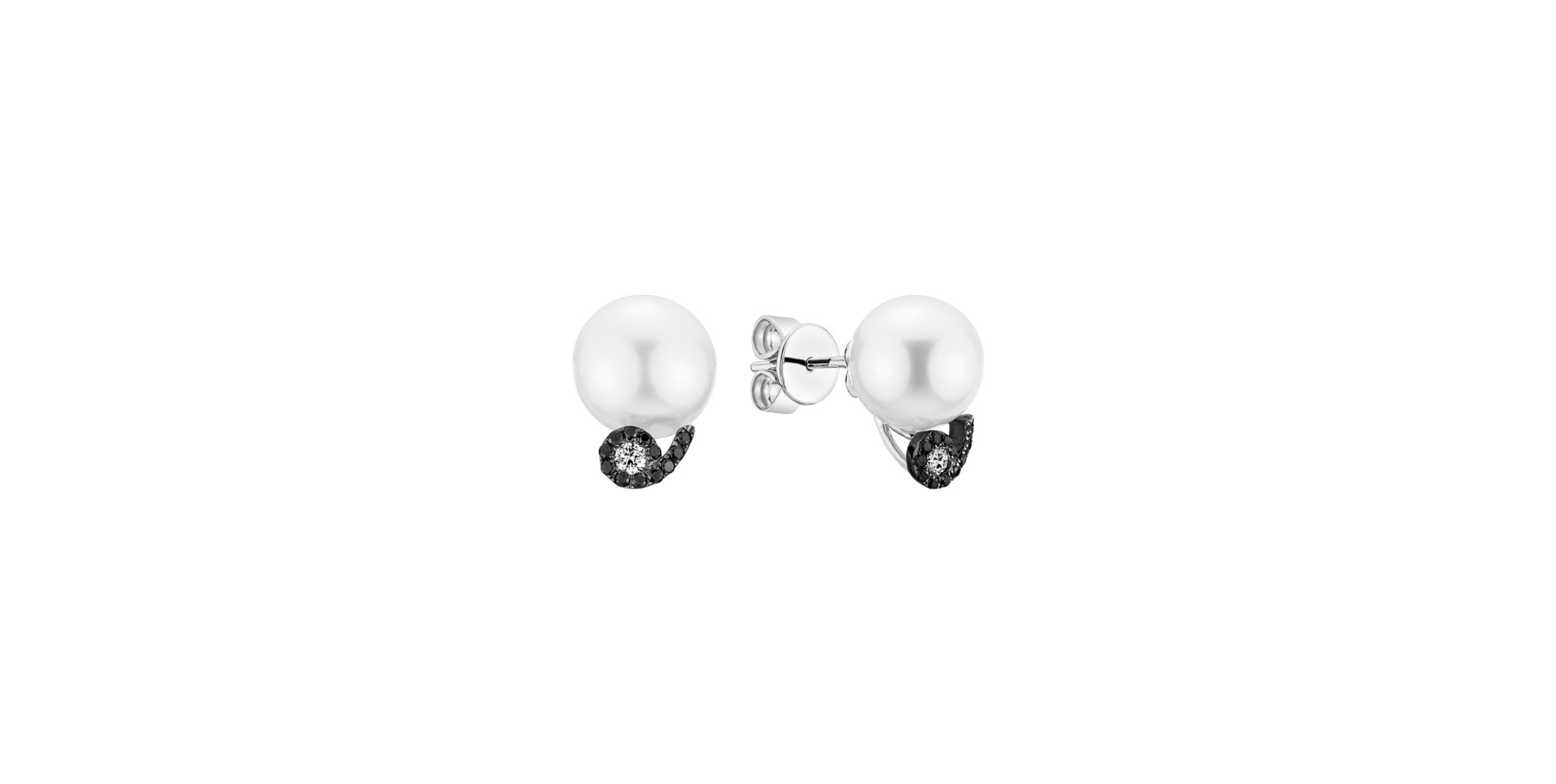 Diamond earrings with Pearl Mariselle