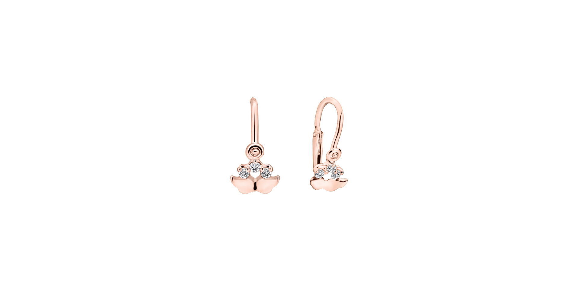 Children's diamond earrings Wings