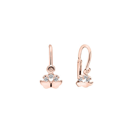 Children's diamond earrings Wings