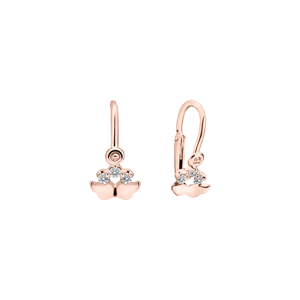 Children's diamond earrings Wings