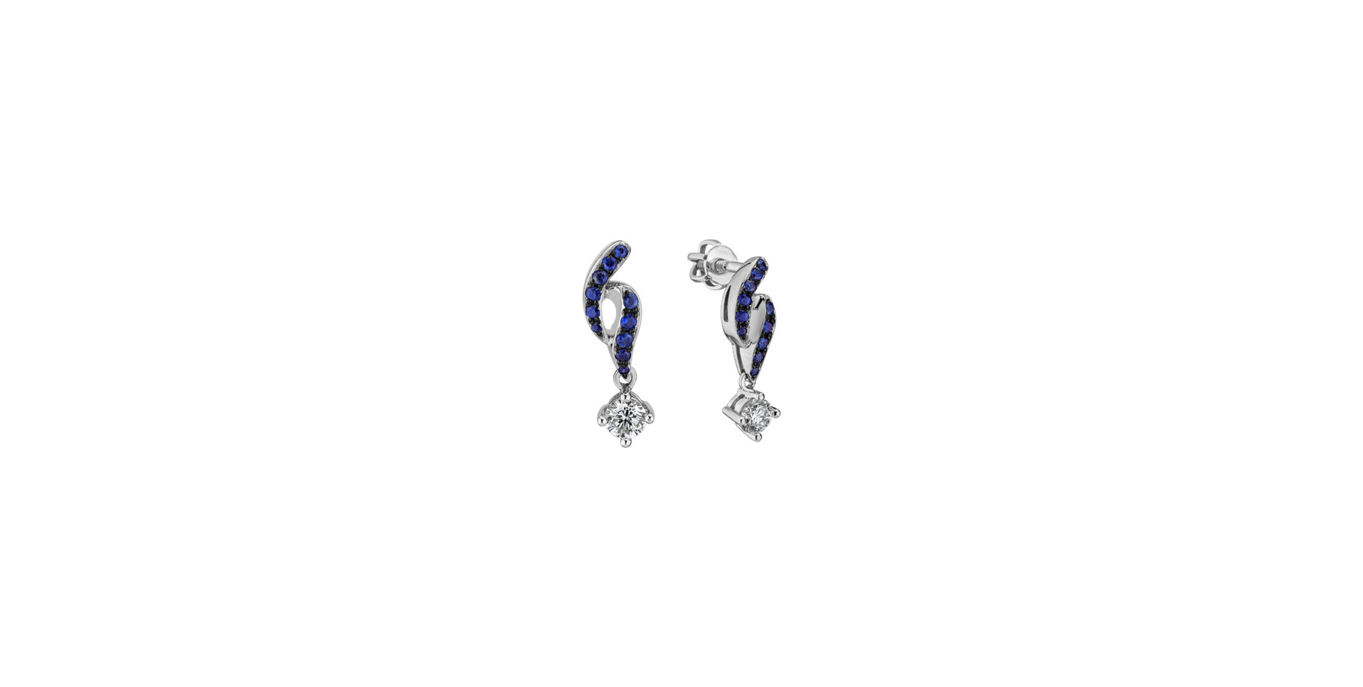 Diamond earrings and Sapphire Athiel