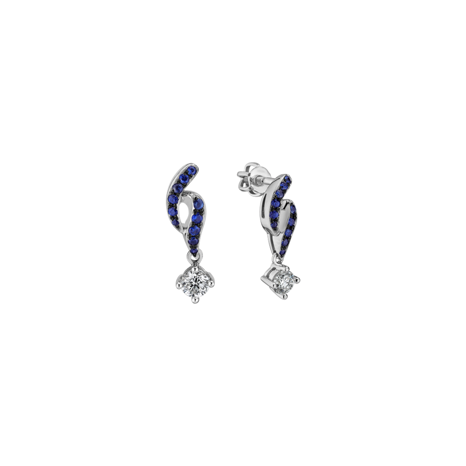Diamond earrings and Sapphire Athiel